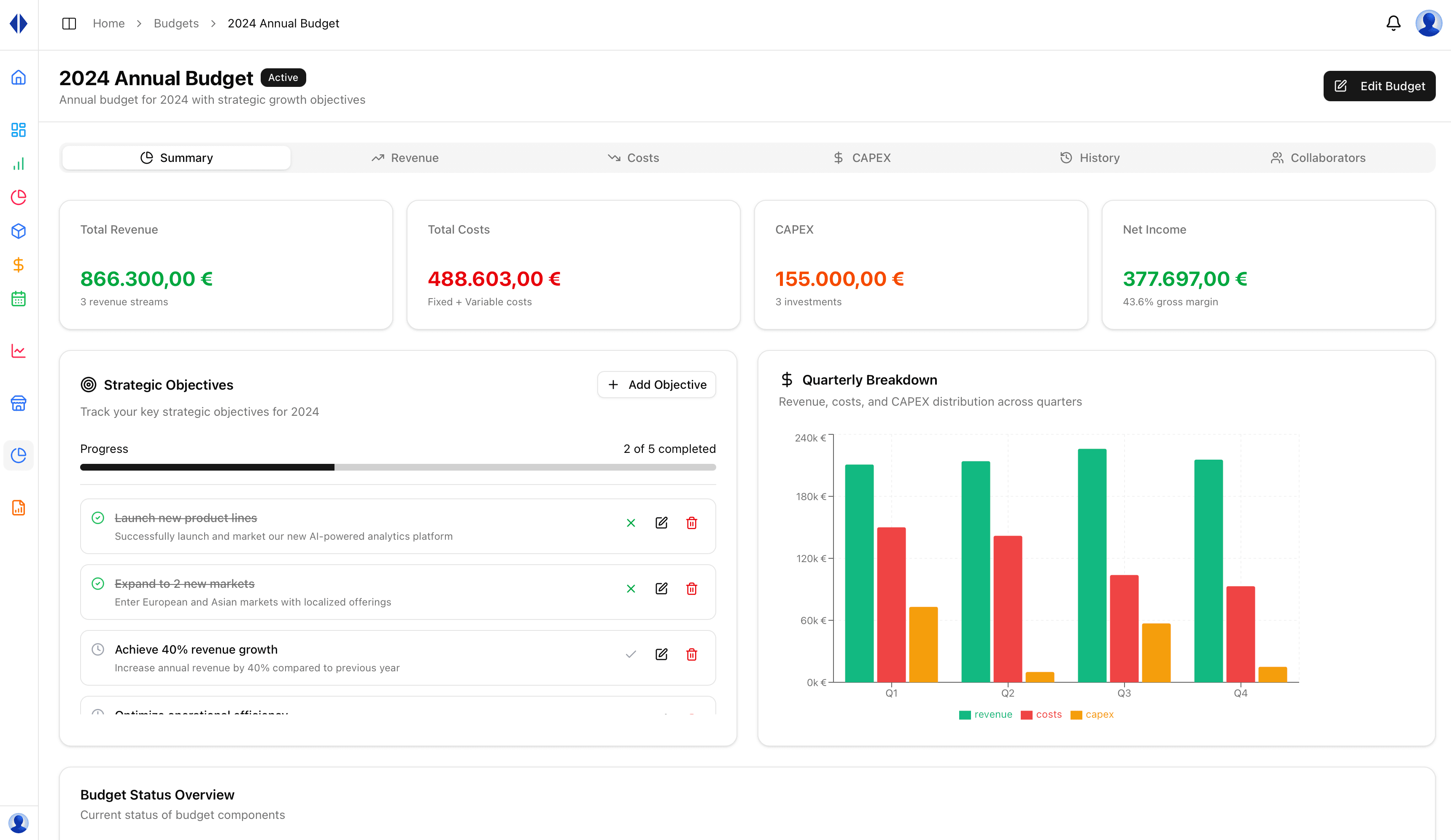 Strathens Platform Interface